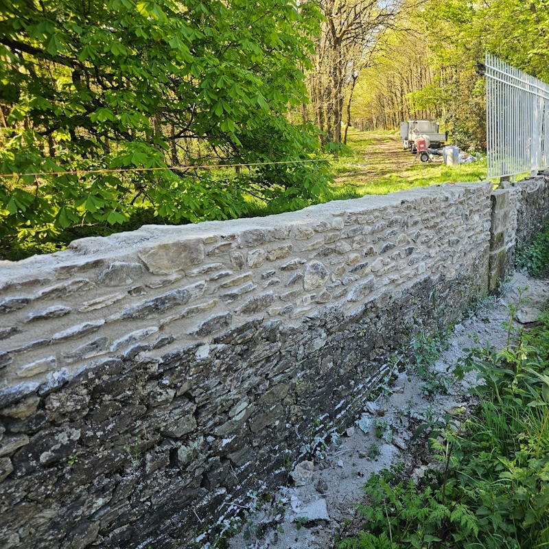 rénovation d'un mur par morineau construction